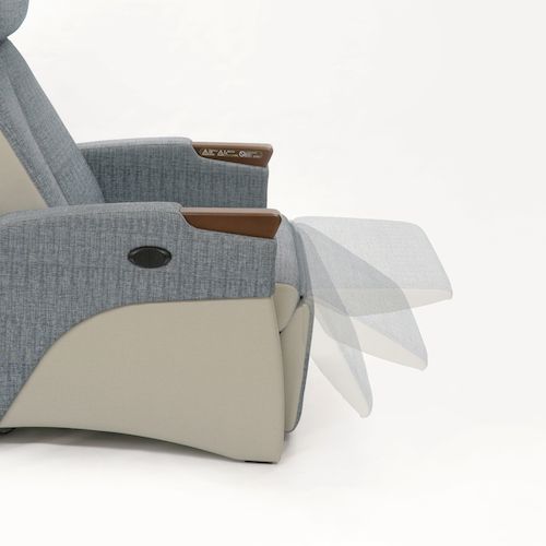 ヘルストロン HEF-Lx9000W リクライニングイメージ、レッグレスト